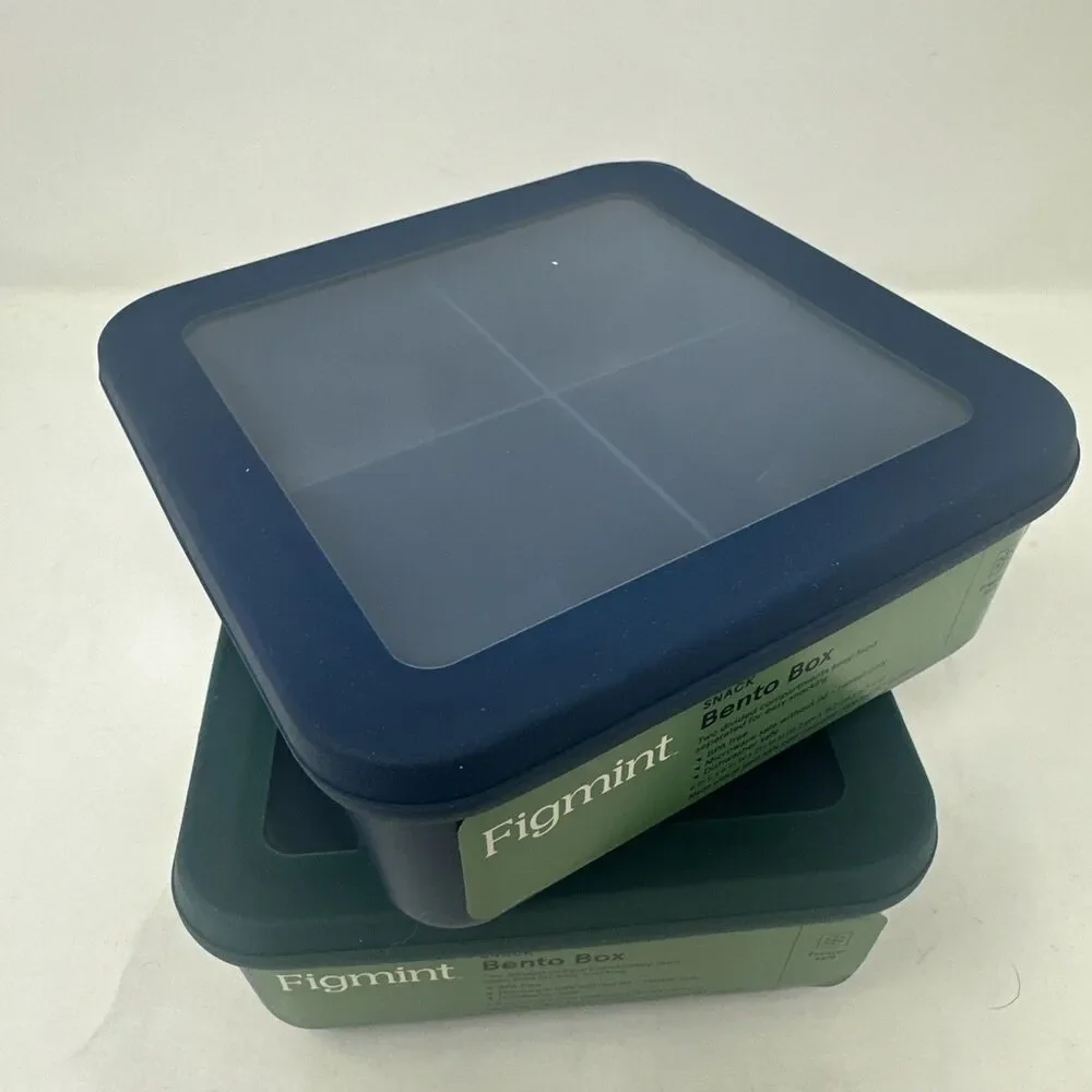 Figmint Snack Bento Box Divided Compartments Keeps Food Separated